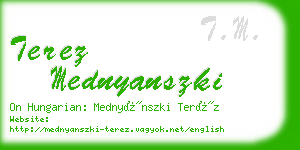 terez mednyanszki business card